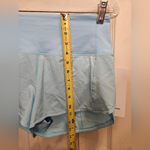 Lululemon speed up HR shorts 2.5" lined blue womens size 6 NEW - Picture 10 of 10